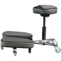 STAG4 Adjustable Kneeling Chair, Vinyl, Black/Grey Maritime Industrial Rubber
