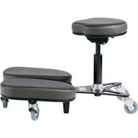 STAG4 Adjustable Kneeling Chair, Vinyl, Black/Grey Maritime Industrial Rubber