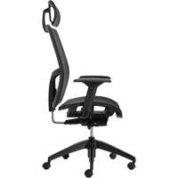 Chaise &agrave; dossier moyen avec m&eacute;canisme &agrave; basculement synchronis&eacute; &agrave; d&eacute;tection de poids Format+, Mailles, Noir, Capacit&eacute; 300 lb Maritime Industrial Rubber