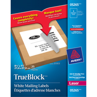 &eacute;tiquettes d'exp&eacute;dition au laser TrueBlock, 11" la x 8,5" la x Blanc Maritime Industrial Rubber