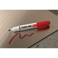 Marqueur Dura-Ink no 55, Rouge, Pointe Ciseau Maritime Industrial Rubber