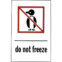 "Do Not Freeze" Special Handling Labels, 6" L x 4" W, Red on White Maritime Industrial Rubber