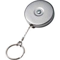 Porte-cl&eacute;s autor&eacute;tractable de s&eacute;rie Original, Chrome, C&acirc;ble 24", Fixation Agrafe de ceinture Maritime Industrial Rubber