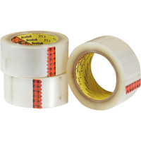 Scotch&reg; 375 Box Sealing Tape, Hot Melt Adhesive, 3.2 mils, 48 mm (1-22/25") x 50 m (164') Maritime Industrial Rubber