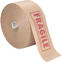 Pre-Printed Gummed Tapes, 76 mm (3") x 137 m (449.475'), Kraft Maritime Industrial Rubber
