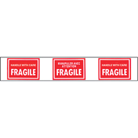 Pre-Printed Message Tapes, 1-7/8" W, White on Red Maritime Industrial Rubber