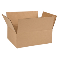 Boîte en carton ondul&eacute;, 12" lo x 9" la x 4" h, ondulations C Maritime Industrial Rubber