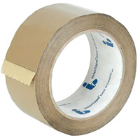 Box Sealing Tape, Hot Melt Adhesive, 1.6 mils, 48 mm (1-22/25") x 50 m (164') Maritime Industrial Rubber
