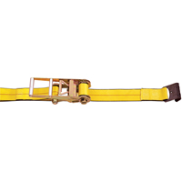 Ratchet Straps, Flat Hook, 3" W x 30' L, 5400 lbs. (2450 kg) Working Load Limit Maritime Industrial Rubber