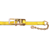 Ratchet Straps, Chain Anchor, 3" W x 30' L, 5400 lbs. (2450 kg) Working Load Limit Maritime Industrial Rubber