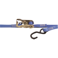 Heavy-Duty Utility Straps, S-Hook, 1" W x 15' L, 500 lbs. (230 kg) Working Load Limit Maritime Industrial Rubber