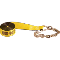 Winch Straps, Chain Anchor, 3" W x 30' L, 5400 lbs. (2450 kg) Working Load Limit Maritime Industrial Rubber
