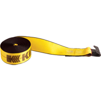 Winch Straps, Flat Hook, 4" W x 30' L, 5400 lbs. (2450 kg) Working Load Limit Maritime Industrial Rubber