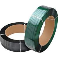 Green Strapping, Polyester, 5/8" W x 3800' L, Green, Manual Grade Maritime Industrial Rubber