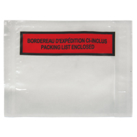 Packing List Envelope, 4-1/2" L x 5-1/2" W, Backloading Style Maritime Industrial Rubber