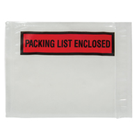 Packing List Envelope, 4-1/2" L x 5-1/2" W, Backloading Style Maritime Industrial Rubber