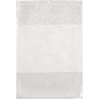 Sacs en poly avec espace inscriptible blanc, Refermable, 12" x 9", 2 mils Maritime Industrial Rubber