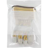 Sacs en poly avec espace inscriptible blanc, Refermable, 12" x 9", 2 mils Maritime Industrial Rubber