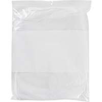Sacs en poly avec espace inscriptible blanc, Refermable, 15" x 12", 2 mils Maritime Industrial Rubber