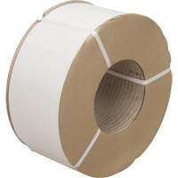 Strapping, Polypropylene, 3/8" W x 12900' L, White, Machine Grade Maritime Industrial Rubber