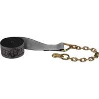 Winch Strap with Chain Anchor Maritime Industrial Rubber