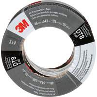 DT8 All-Purpose Duct Tape, 8 mils, Black, 48 mm (2") x 55 m (180') Maritime Industrial Rubber