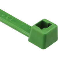 Attaches de c&acirc;bles s&eacute;rie T, Longueur 8", R&eacute;sistance &agrave; la traction 50 lb, Vert Maritime Industrial Rubber