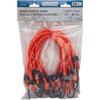 Bungee Cord Tie Downs, 12" Maritime Industrial Rubber