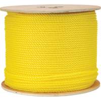 Corde jaune tress&eacute;e 1/4", Polypropyl&egrave;ne, 1300' Maritime Industrial Rubber