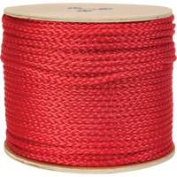 Corde rouge tress&eacute;e, Polypropyl&egrave;ne, 500' Maritime Industrial Rubber