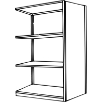 &eacute;l&eacute;ment de rayonnage Interlok, Acier, Sans boulons, Capacit&eacute; 800 lb, 36" la x 76" h x 24" p Maritime Industrial Rubber