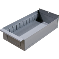 Boîte pour tablette de rayonnage enclenchable Interlok, Acier, 5-5/8" la x 18" p, 4-3/4" h, Gris Maritime Industrial Rubber