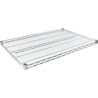 Standard-Duty Chromate Wire Shelf, 36" W x 18" D, 500 lbs. Capacity Maritime Industrial Rubber