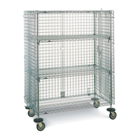 Wire Shelf Cart, Chrome Plated, 21-1/2" x 68-1/2" x 40", 500 lbs. Capacity Maritime Industrial Rubber