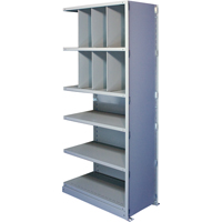 Interlok Shelving Unit, Steel, Boltless, 800 lbs. Capacity, 36" W x 88" H x 12" D Maritime Industrial Rubber