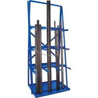 R&acirc;telier de rangement pour barre, Vertical, 3 Niveaux, 36" la x 24" p x 84" h, 3000 lb Cap. Maritime Industrial Rubber