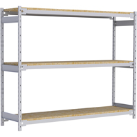Wide Span Record Storage Shelving, Steel, 3 Shelves, 72" W x 18" D x 60" H Maritime Industrial Rubber