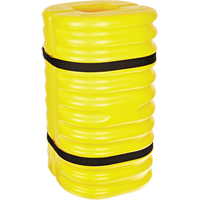 Column Protector, 10" x 10"/10" x 10 " Inside Opening, 24" L x 24" W x 42" H, Yellow Maritime Industrial Rubber