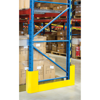 Protecteurs d'all&eacute;es de rayonnages, 3" la x 53" lo x 16" h, Jaune s&eacute;curit&eacute; OSHA Maritime Industrial Rubber