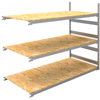 Wide Span Record Storage Shelving, Steel, 3 Shelves, 72" W x 32" D x 60" H, Add-On Kit Maritime Industrial Rubber