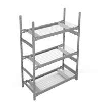 Wide Span Storage Shelving, Steel, Boltless, 1340 lbs. Capacity, 42" W x 60" H x 18" D Maritime Industrial Rubber