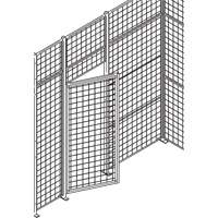 Porte basculante &agrave; guichet pour cloison en treillis m&eacute;tallique, 4' la x 7' h Maritime Industrial Rubber