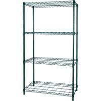 Dry Rack Shelving, 4 Tiers, 36" W x 63" H x 18" D Maritime Industrial Rubber