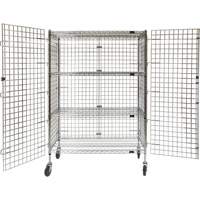 Security Cart, Chrome Plated, 48" x 69" x 24", 500 lbs. Capacity Maritime Industrial Rubber