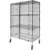 Security Cart, Chrome Plated, 48" x 69" x 24", 500 lbs. Capacity Maritime Industrial Rubber
