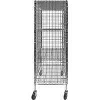Security Cart, Chrome Plated, 48" x 69" x 24", 500 lbs. Capacity Maritime Industrial Rubber