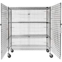 Security Cart, Chrome Plated, 60" x 69" x 24", 500 lbs. Capacity Maritime Industrial Rubber