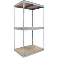 Rayonnage robuste, Acier, Sans boulons, Capacit&eacute; 1200 lb, 48" la x 84" h x 36" p Maritime Industrial Rubber