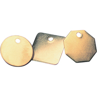 &eacute;tiquettes vierges, Laiton, 1,5" dia. Maritime Industrial Rubber