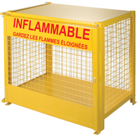 Armoires pour cylindres &agrave; gaz, nbre de bouteilles: 6, 44" , 30" , 37" , Jaune Maritime Industrial Rubber